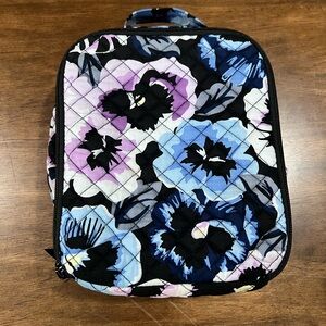 Vera Bradley Floral Quilted Bag - Black, Blue, Purple